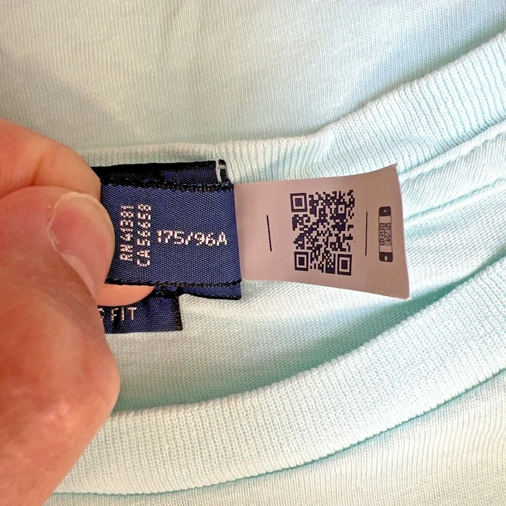 Polo Ralph Lauren Cotton Linen Pocket Tee Men's M Mint Seafoam Coastal Preppy